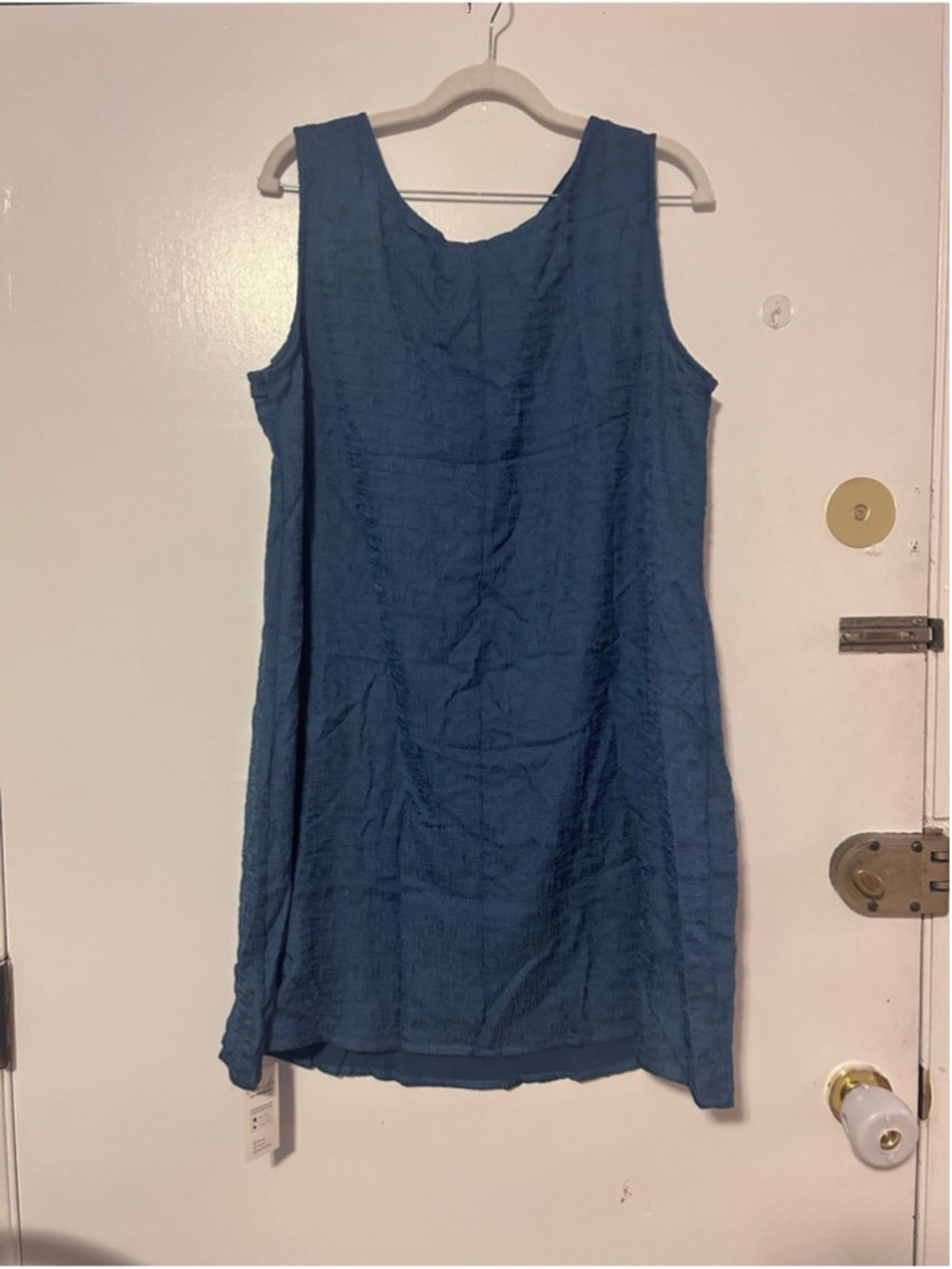 Cupshe Textured Navy Sleeveless Swim Coverup - Picture 3 of 5